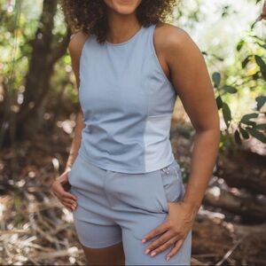 Wondery Sage Blue Performance Tank Top
